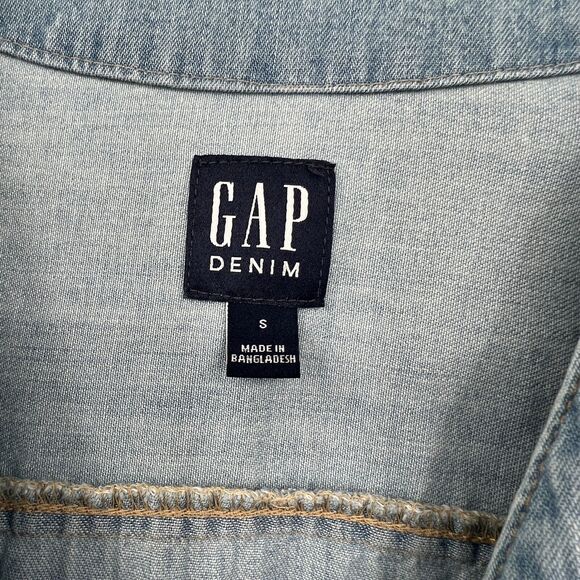 Gap Denim Straight Leg Utility Boiler Suit Garage Overalls Small - Picture 3 of 3